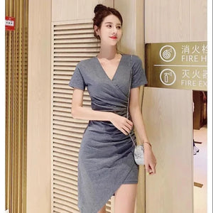 2024 Summer Korean Version New Fashion Sexy Temperament Dresses for Women Slim Fit and Slim Sexy Wrap Hip Skirt Trend