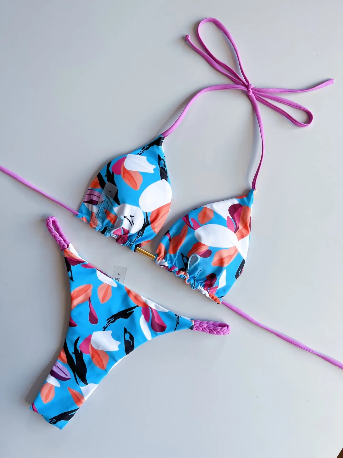 2024 Women Bikini suit Sexy Strap Printed Swimsuit