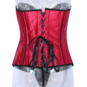 Sexy Red Corset Bustier Women Breathable Slimimg Body Shapwear Corselet Autumn Lightweight Underwear Lingerie