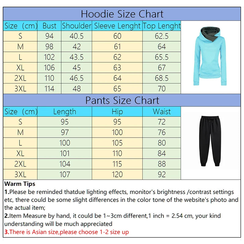 Women's Tracksuit Female Pullover Hoodies Jogging Pants Sweatshirt Sports Suit Two Piece Set Women Clothing Winter Warm Outfits