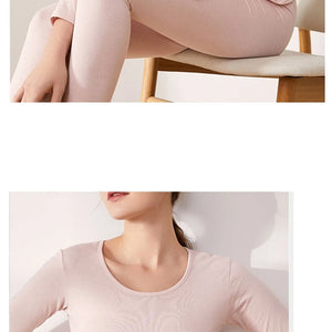 80 silk 20 cotton thermal underwear sets for women lingerie set inner wear clothes womens winter clothing base layer pajama warm