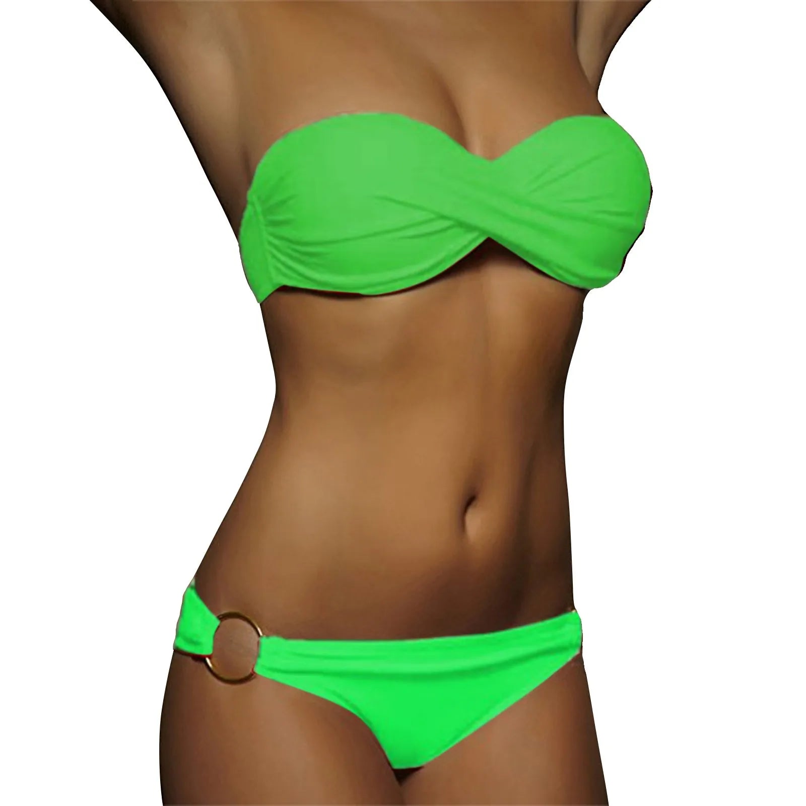 Bikini Swimwear Brazilian Swimsuit Women Beachwear Bikini Metal Ring Sexy Swimsuit Two Piece Bathing Suits купальник 2024 тренд