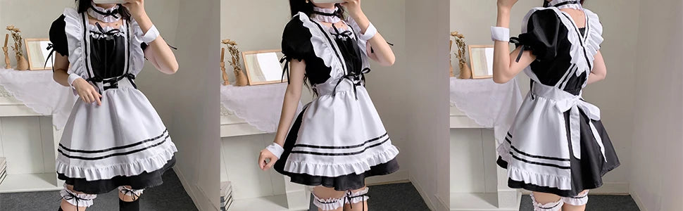 Lolita Servant Kawaii Apron Dress Japanese Anime Show Cosplay Costume High Quality Maid Outfit Women Sexy Lingerie Stage Uniform