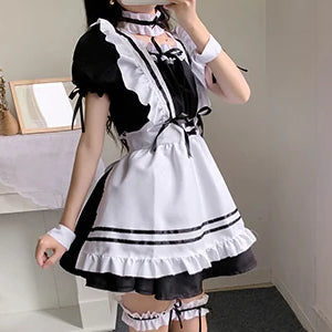 Lolita Servant Kawaii Apron Dress Japanese Anime Show Cosplay Costume High Quality Maid Outfit Women Sexy Lingerie Stage Uniform