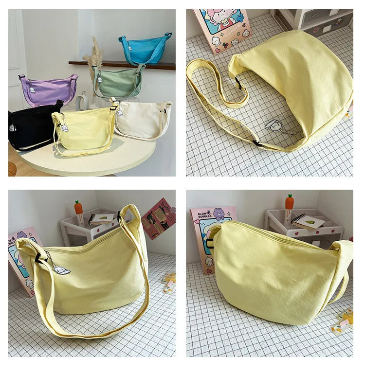 Shoulder Bags Women Solid Harajuku All-match Simple Multifunction Handbags Large Capacity Crossbody Bags for Women Teens Purse