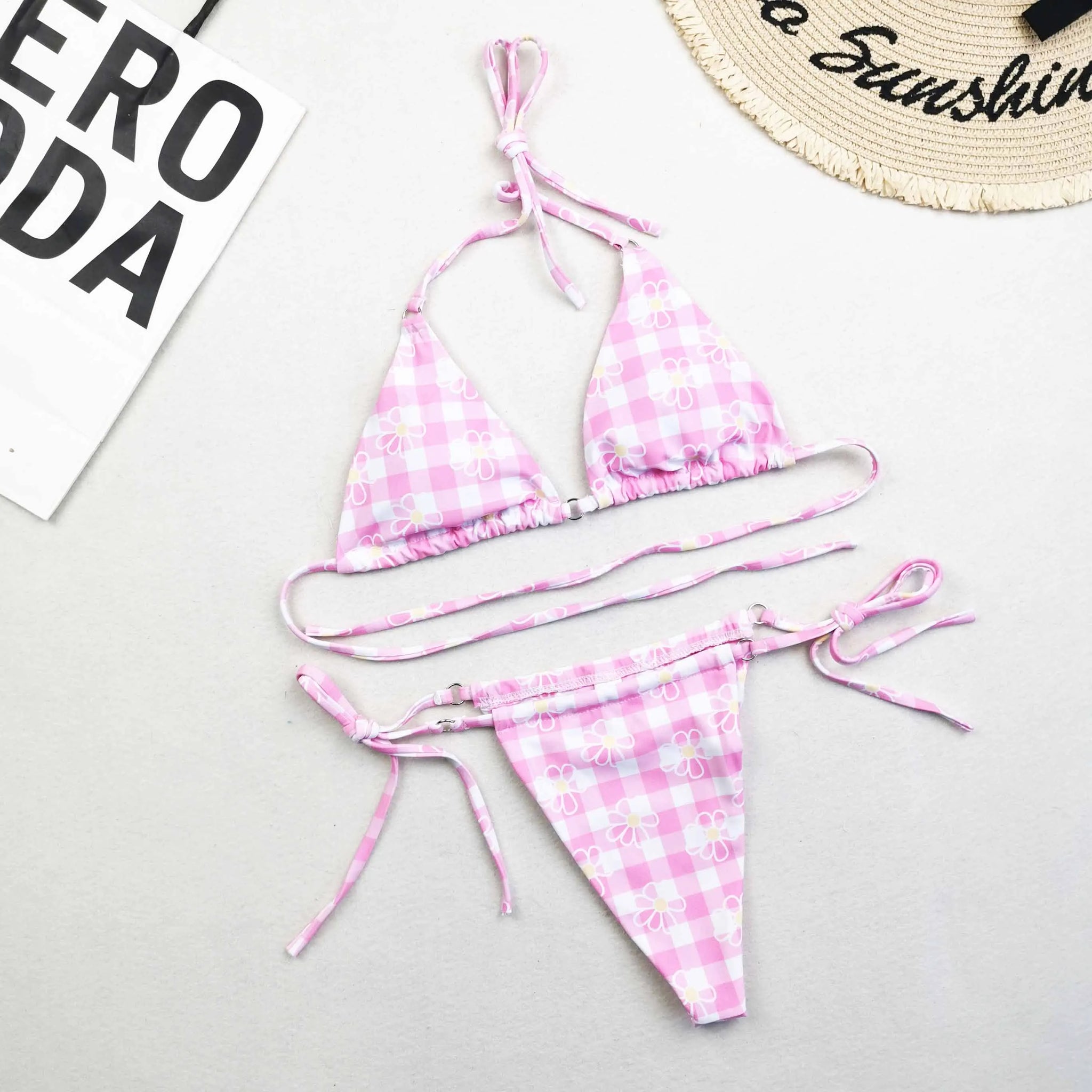 2022 new summer Mini Micro Bikini Set Brazilian Biquinis Triangle Swimwear String Bathing Suit Girl Swimsuit Swim wear Beachwear