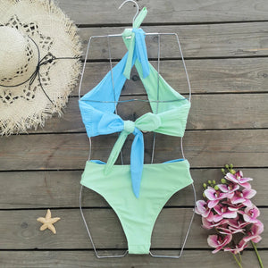 Luxury Rhinestone Bikini Set Women Blue Patchwork Cross Diamond High Waist Swimsuit 2024 Beach Bathing Suit Swimwear Biquini