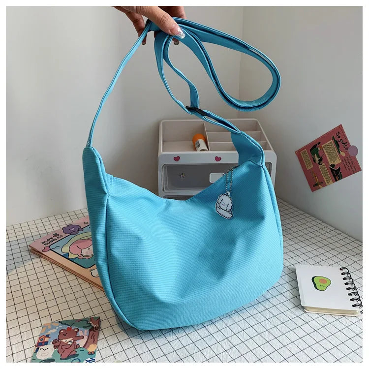 Shoulder Bags Women Solid Harajuku All-match Simple Multifunction Handbags Large Capacity Crossbody Bags for Women Teens Purse