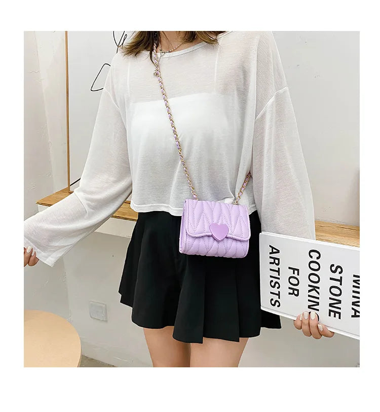 Lovely and Sweet 2023 New Korean Version Side Bags for Girls Fashion All-match Crossbody Bags for Women Flap Pocket Small Bags