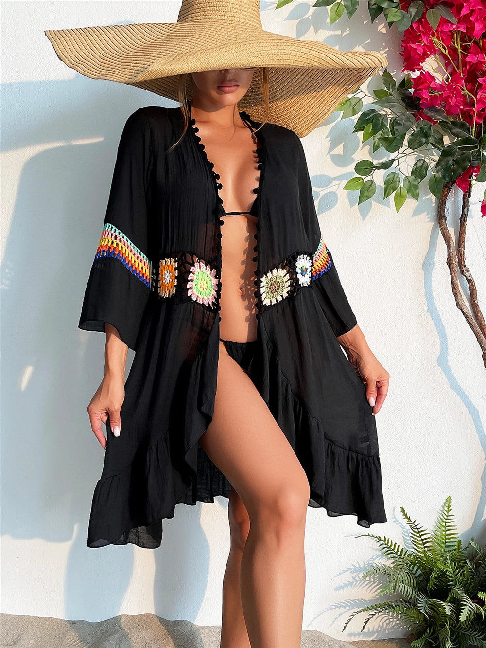 Bohemian Women's Swimsuit Dresses Sexy Beachwear Casual Beach Bathing Suit Cover Up Dress Beach Kimono Cover Ups Beach Dress