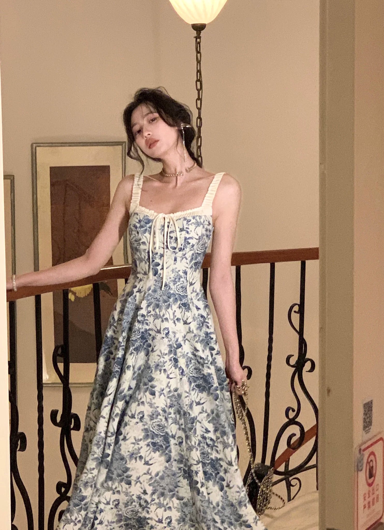 French Fashion Midi Dresses Women 2023 New Summer Elegant Spaghetti Strap Female Clothes Sexy Evening Party Backless Prom Dress