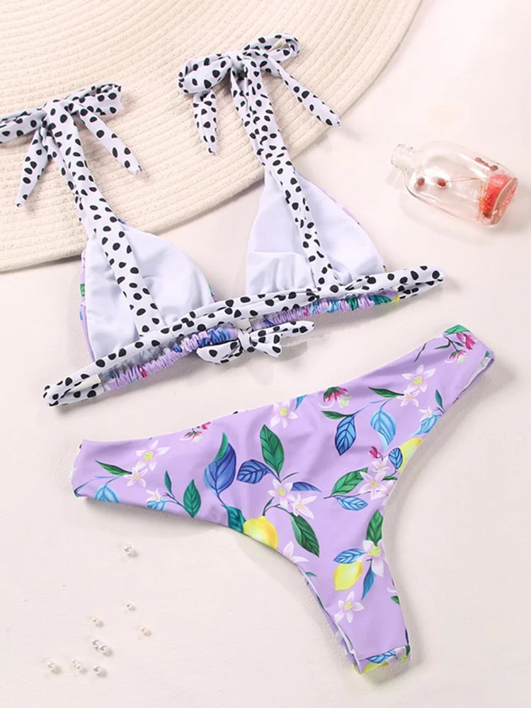 Miyouj Push Up Bikini Set High Waist Bikinis Female String Biquini Fashion Swimsuit Women'S Beach Swim Swimwear Bandeau