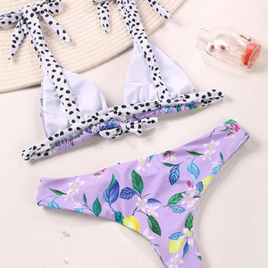 Miyouj Push Up Bikini Set High Waist Bikinis Female String Biquini Fashion Swimsuit Women'S Beach Swim Swimwear Bandeau