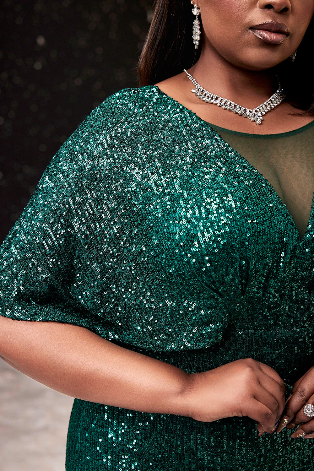 Elegant Evening Dress for Plus Size Prom Dress Green Mermaid V Neck Se Global Fashions GC Elegant Evening Dress for Plus Size Prom Dress Green Mermaid V Neck Se Global Fashions GC