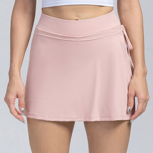 Tied High Waist Active Shorts