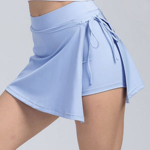 Tied High Waist Active Shorts