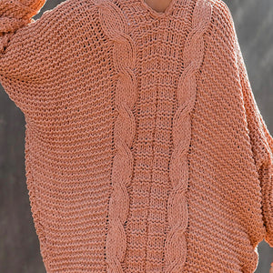 Chunky Knit Solid Cardigan with Pocket