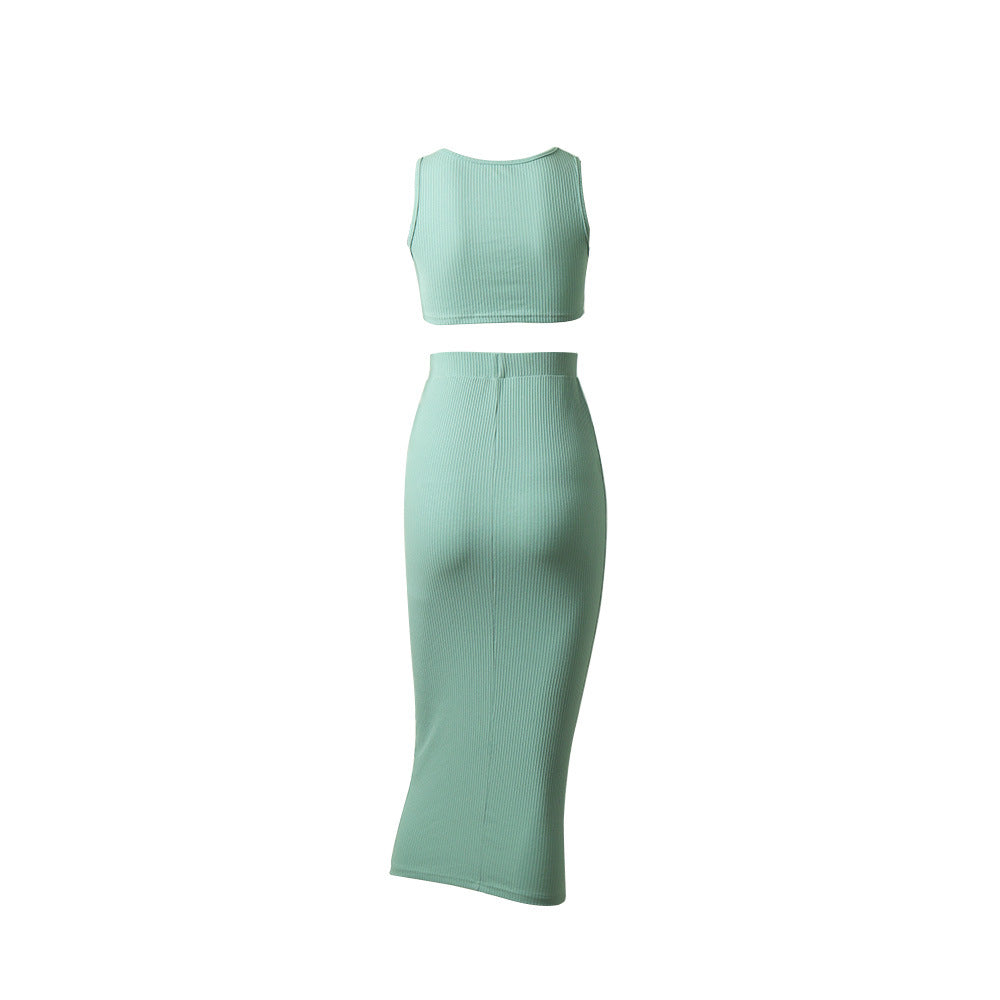 Spring Summer Skirt Two-piece Women Clothing Supply Sexy Tight Dress