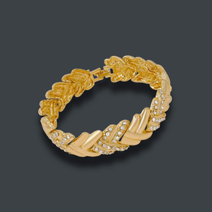 Bridal Dubai Gold Crystal Necklace Bracelet