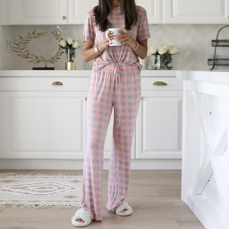 New  Hot  Women Clothing Printed Two-Piece Suit Pajama Set Pajamas