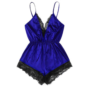 New Sexy Lingerie Home Sexy Lace Sling Taffeta Jumpsuit New