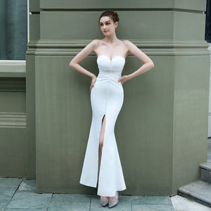 Toast Dress Bride Long Tube Top Appreciation Dinner Slim-Fit Fishtail Skirt Wedding Car Model Exhibition Dress