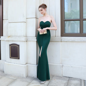 Toast Dress Bride Long Tube Top Appreciation Dinner Slim-Fit Fishtail Skirt Wedding Car Model Exhibition Dress