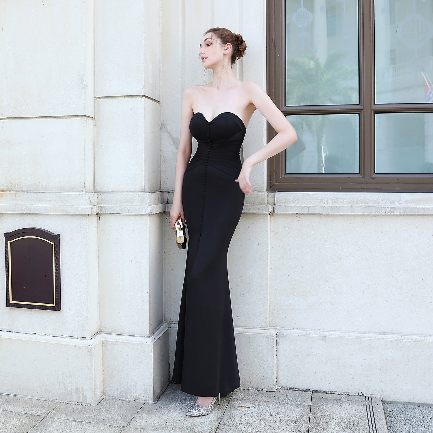 Toast Dress Bride Long Tube Top Appreciation Dinner Slim-Fit Fishtail Skirt Wedding Car Model Exhibition Dress