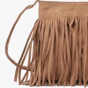 Adored PU Leather Crossbody Bag with Fringe