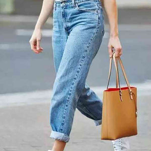 Buttoned Cropped Jeans