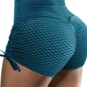 Side Drawstring Anti Cellulite High Waist Scrunch Butt Lift Shorts