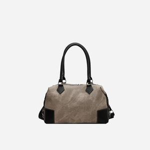 Contrast PU Leather Shoulder Bag