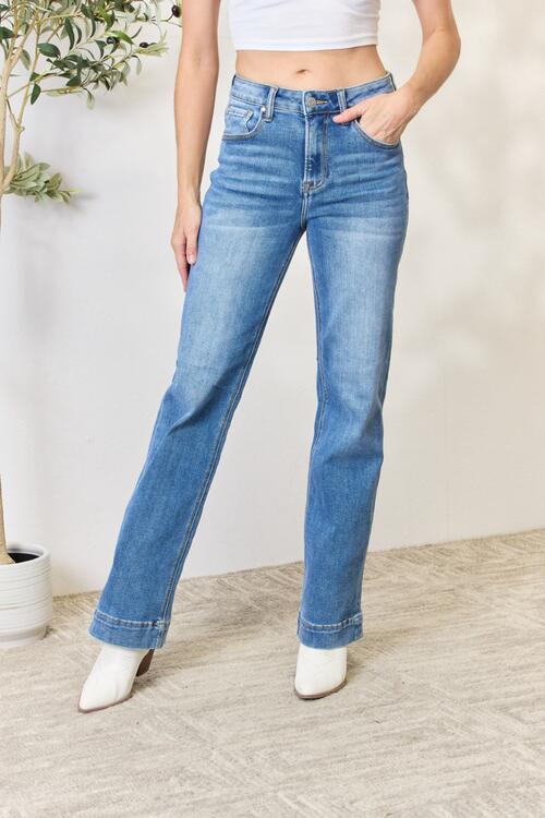 RISEN Full Size High Waist Straight Jeans