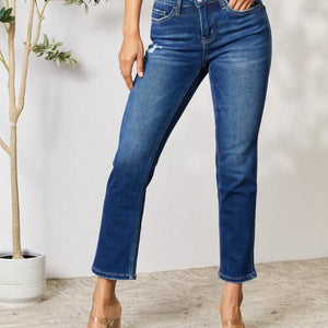 BAYEAS Distressed Cropped Jeans