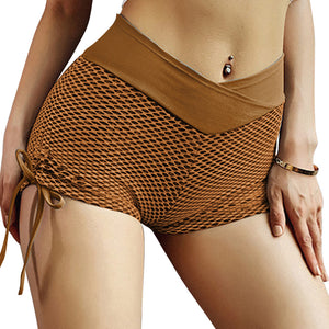 Side Drawstring Anti Cellulite High Waist Scrunch Butt Lift Shorts
