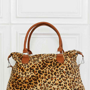 Animal Print Brushed Weekender Bag