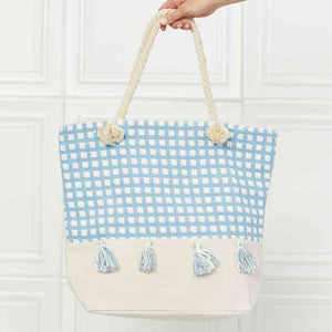 Justin Taylor Picnic Date Tassel Tote Bag