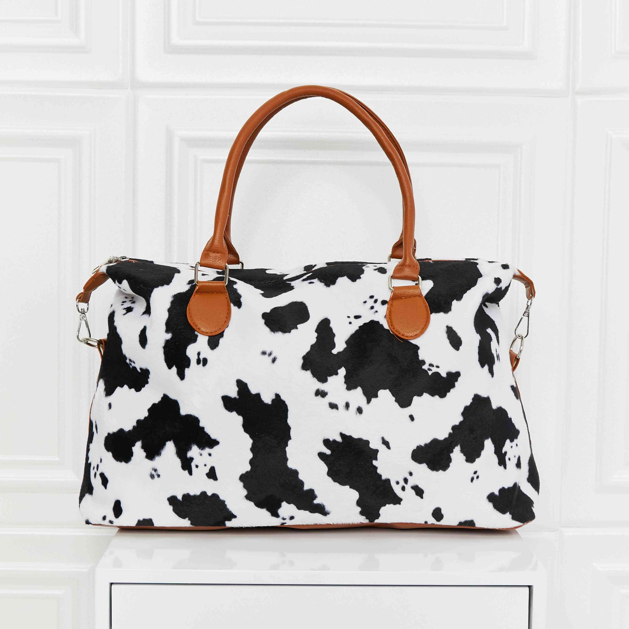 Animal Print Brushed Weekender Bag