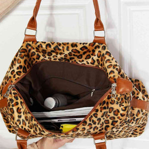 Animal Print Brushed Weekender Bag