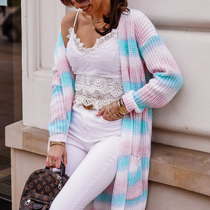 Ombre Duster Cardigan with Pockets