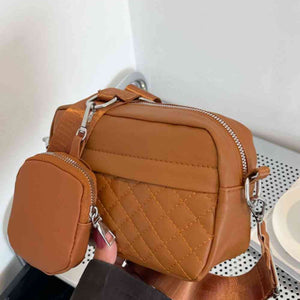 Adored PU Leather Shoulder Bag with Small Purse