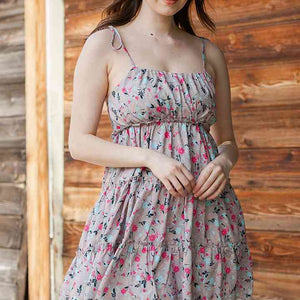 Floral Print Spaghetti Strap Mini Dress