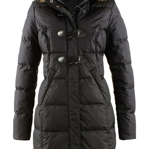 Toggle Button Quilted Coat for Women