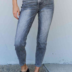 Judy Blue Racquel Full Size High Waisted Stone Wash Slim Fit Jeans
