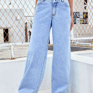 Wide Leg Jeans with Pockets
