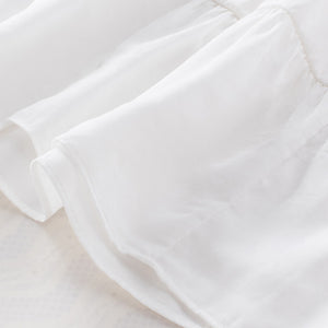 Boho Solid Shirred Ruffle Mini Dress