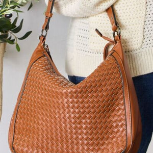 SHOMICO Weaved Vegan Leather Handbag