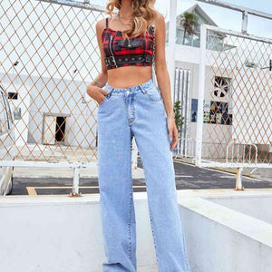 Wide Leg Jeans with Pockets