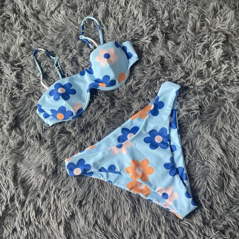 Floral Print Bikinis Push Up Swimsuit Women Sexy Bathing Suit Mini Swimwear