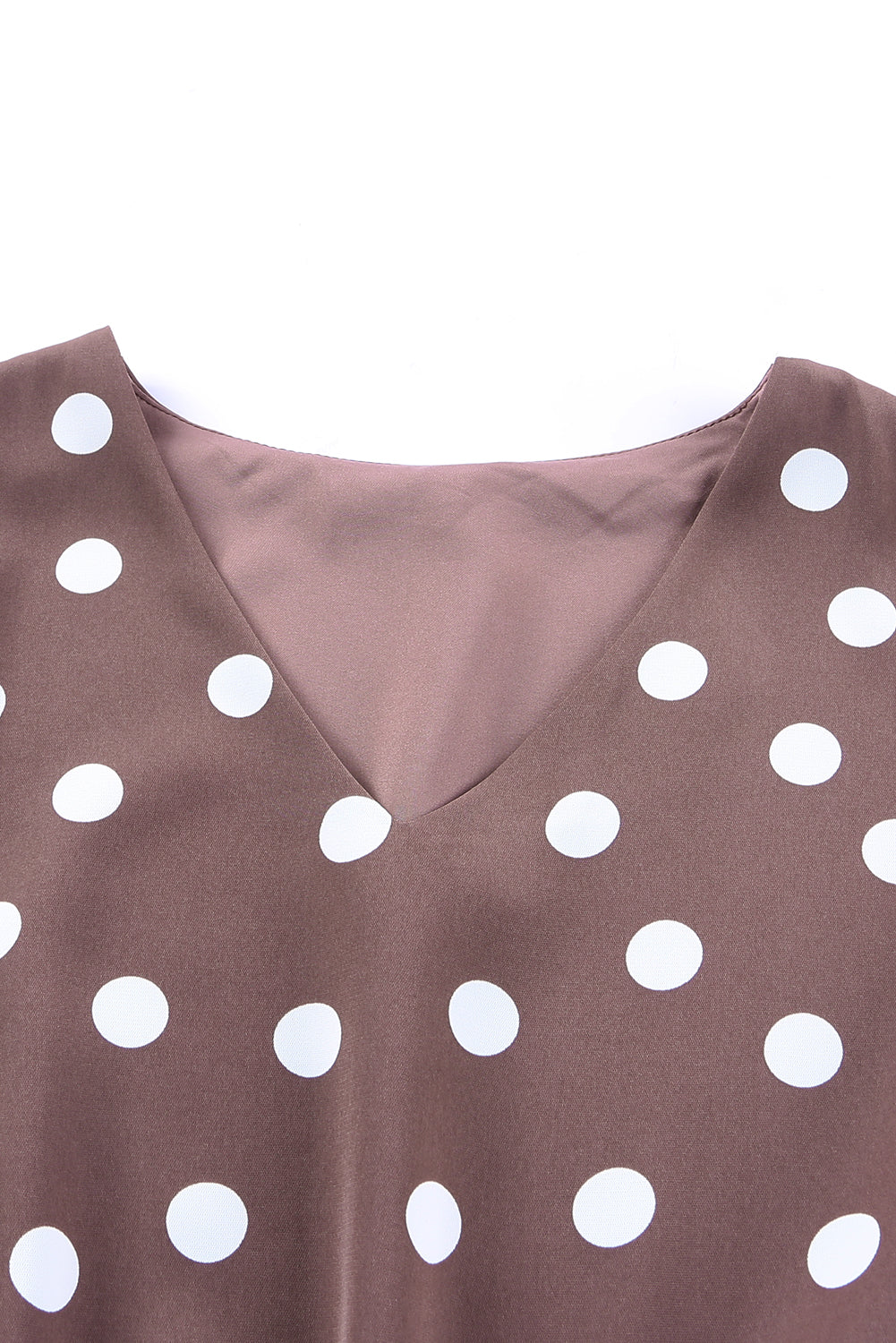 Polka Dot Print Lace-up Ruffled Mini Dress